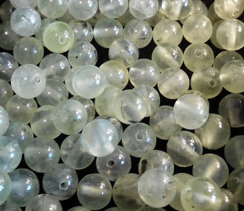 Perles Minéraux Préhnite 6,3mm
