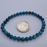 Bracelet apatite bleue 4mm