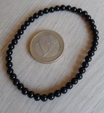Bracelet 4mm agate noire / onyx