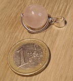 pendentif sphère quartz rose
