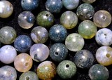 Perles Minéraux Agate mousse 6,3mm